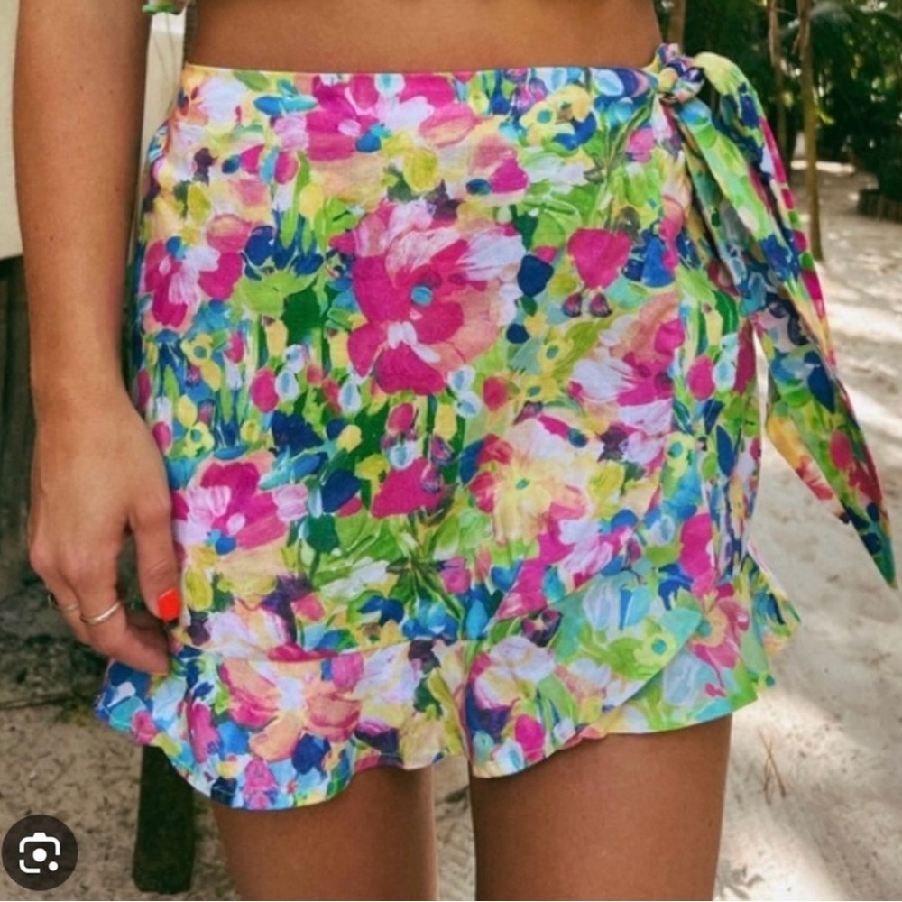 Show Me Your Mumu Valley Skort “Painted Pansy” Floral Mini Skort